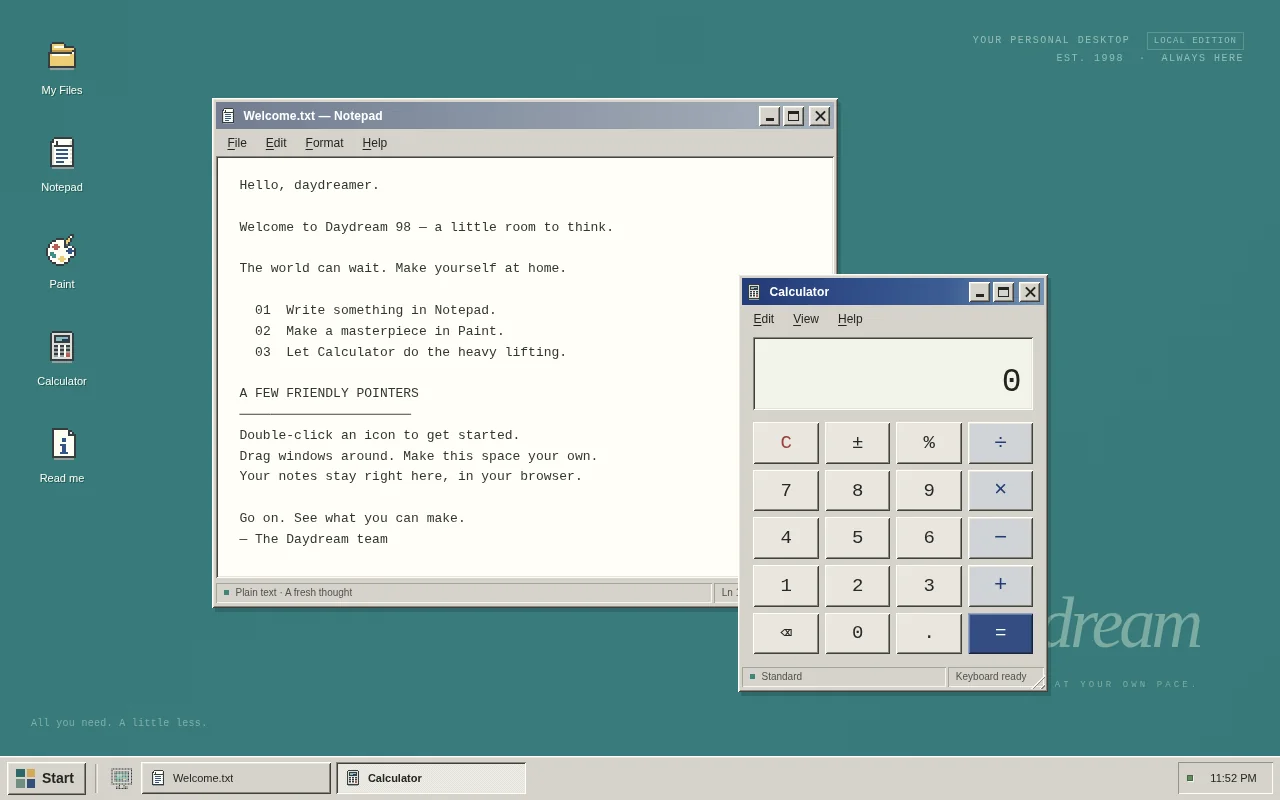 GPT-6 Astra's output for Retro desktop