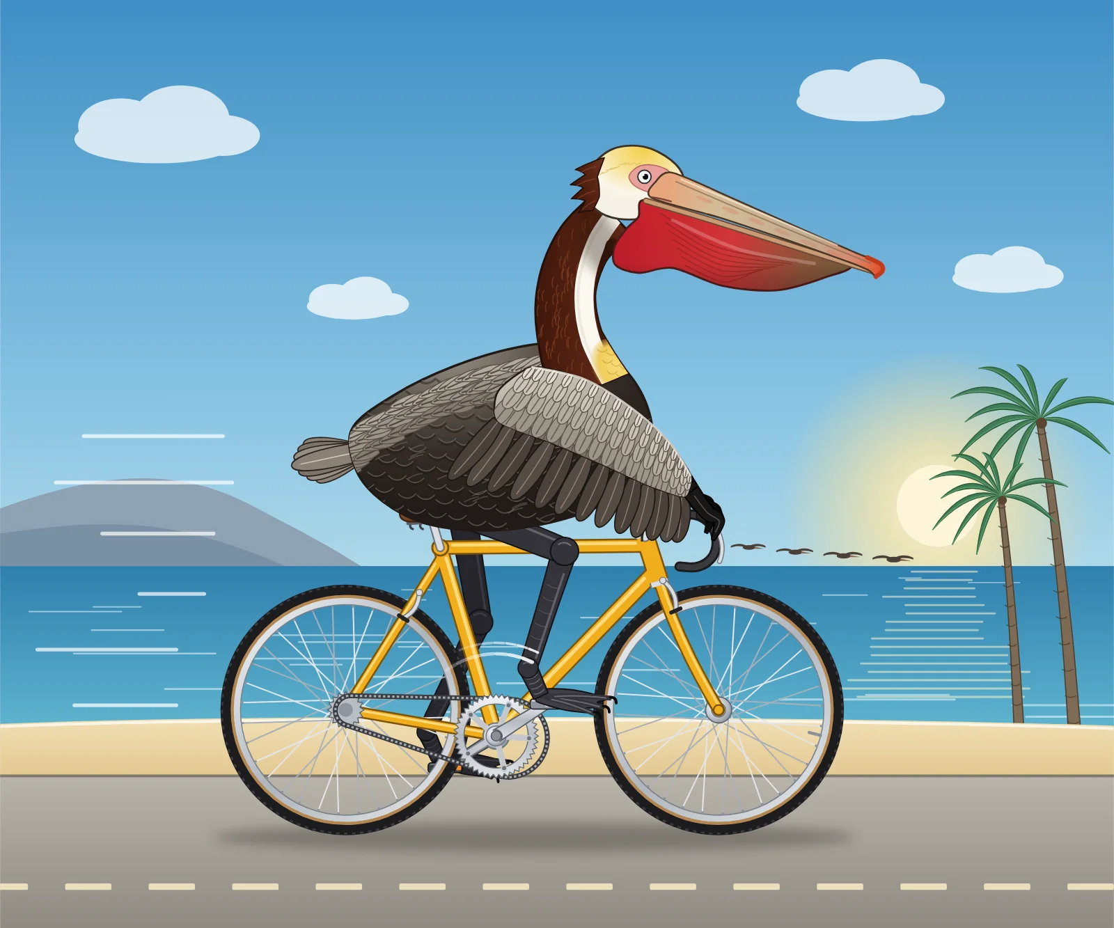 Claude Opus 5.5's SVG for California brown pelican riding a bicycle (detailed spec)