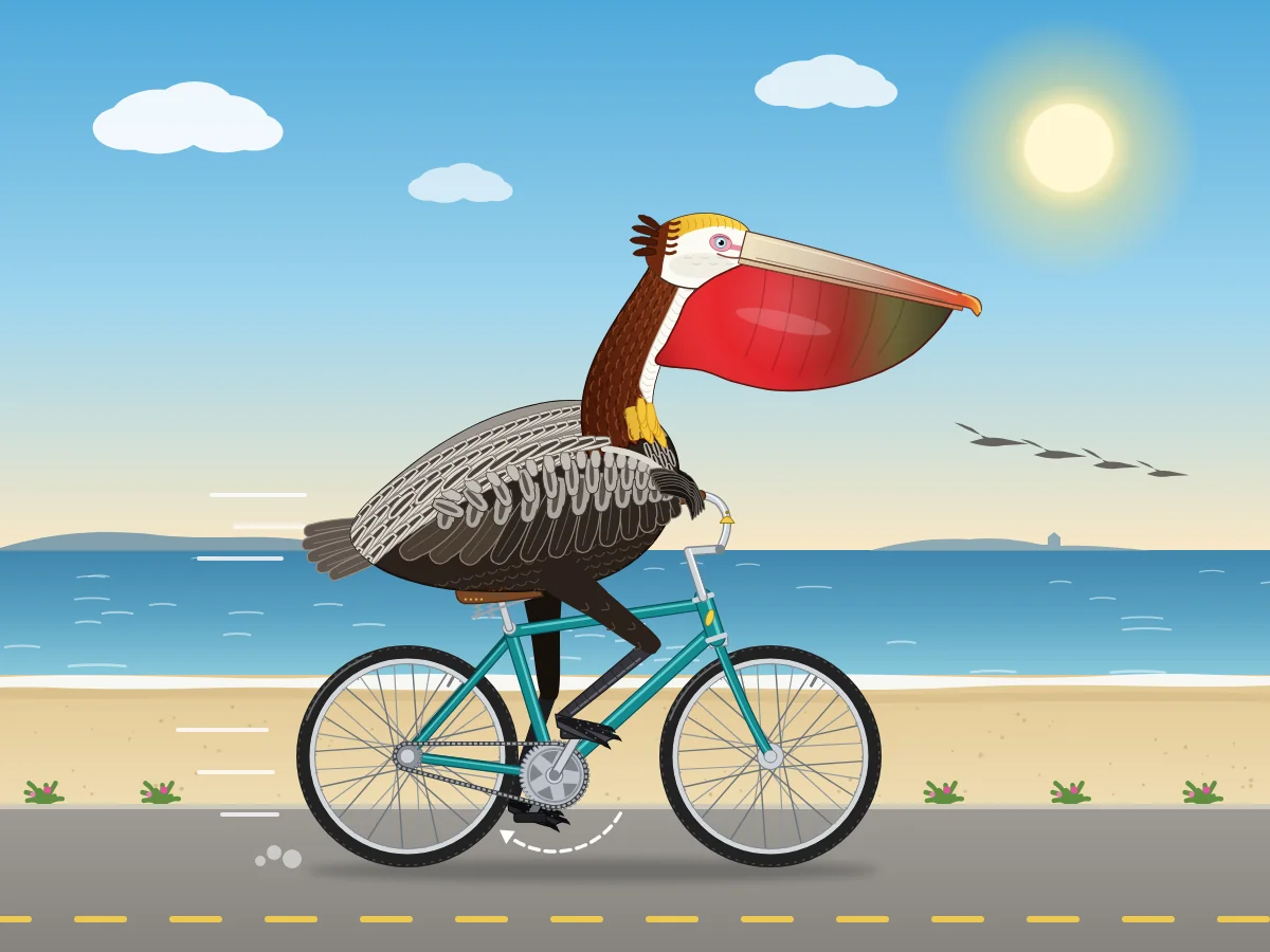 Claude Opus 5.5's SVG for California brown pelican riding a bicycle (detailed spec)