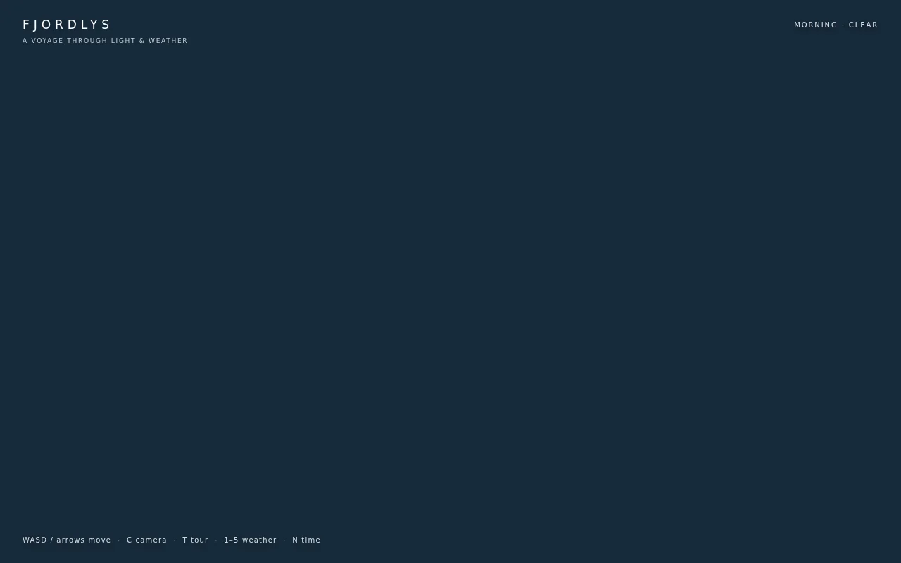 GPT-6 Sol's output for Fjord scene (Three.js)