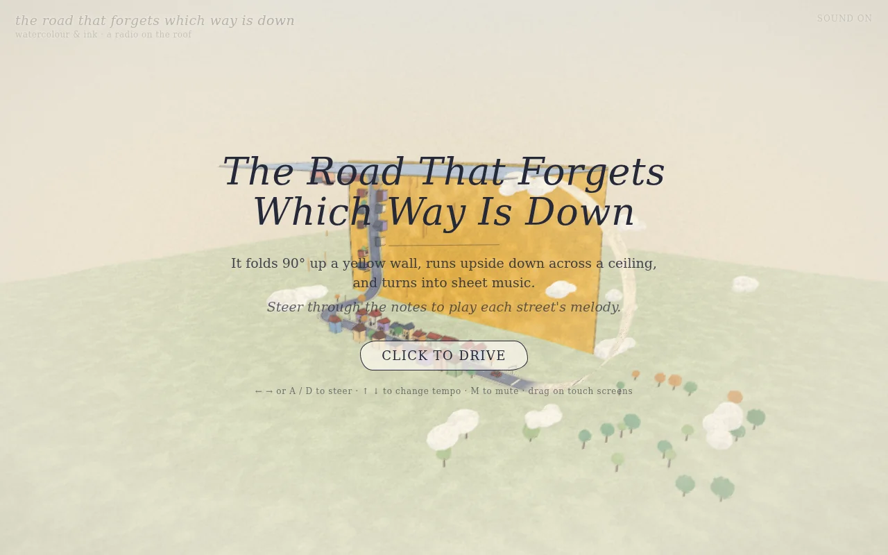 Claude Fable 5.1's output for Folding road