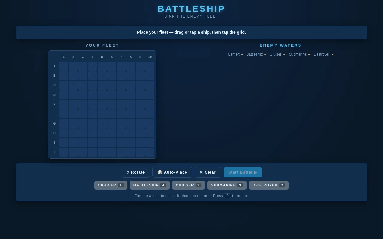 MiniMax M3's output for Game battleship