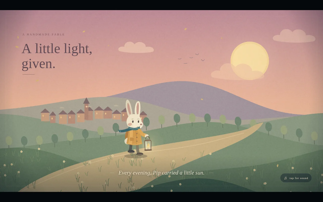 GPT-6 Astra's output for Animated short (HTML/JS)