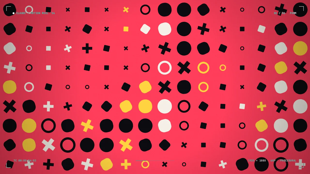 Claude Opus 5.5's output for 15-second motion showreel