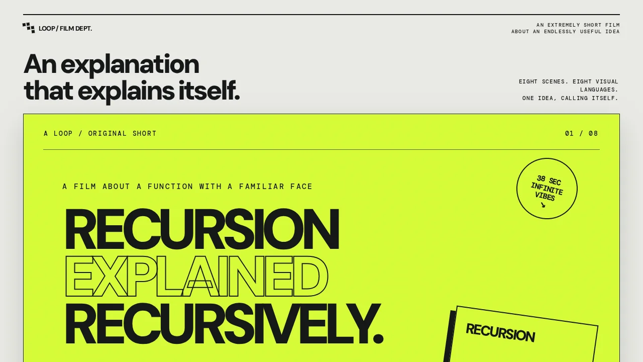 GPT-6 Sol's output for Recursion explainer