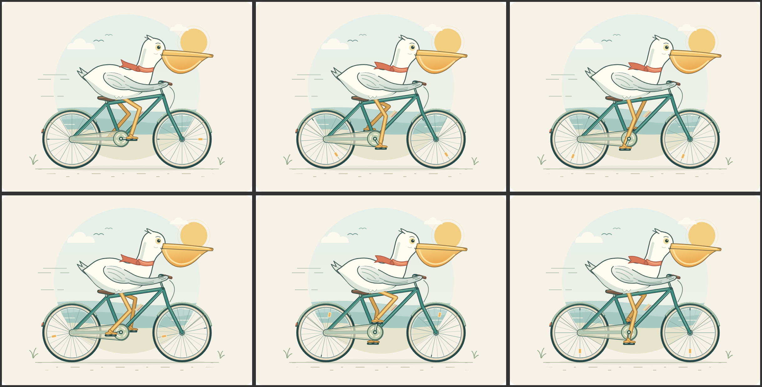 6 frames at t=0, 0.25, 0.5, 0.75, 1.25, 2.0 s (SMIL/CSS clock set per frame)