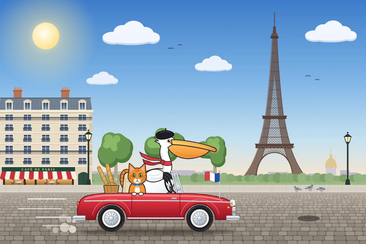 Claude Opus 5.5's SVG for pelican_car_france