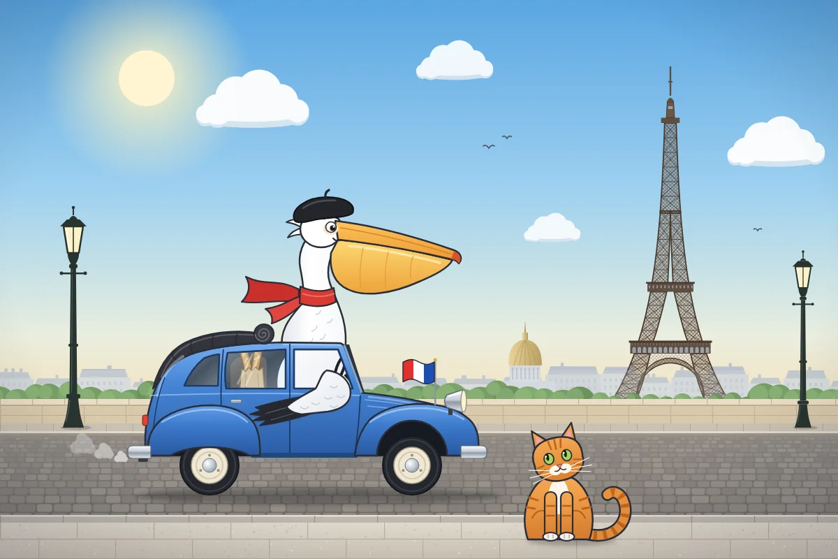 Claude Opus 5.5's SVG for pelican_car_france