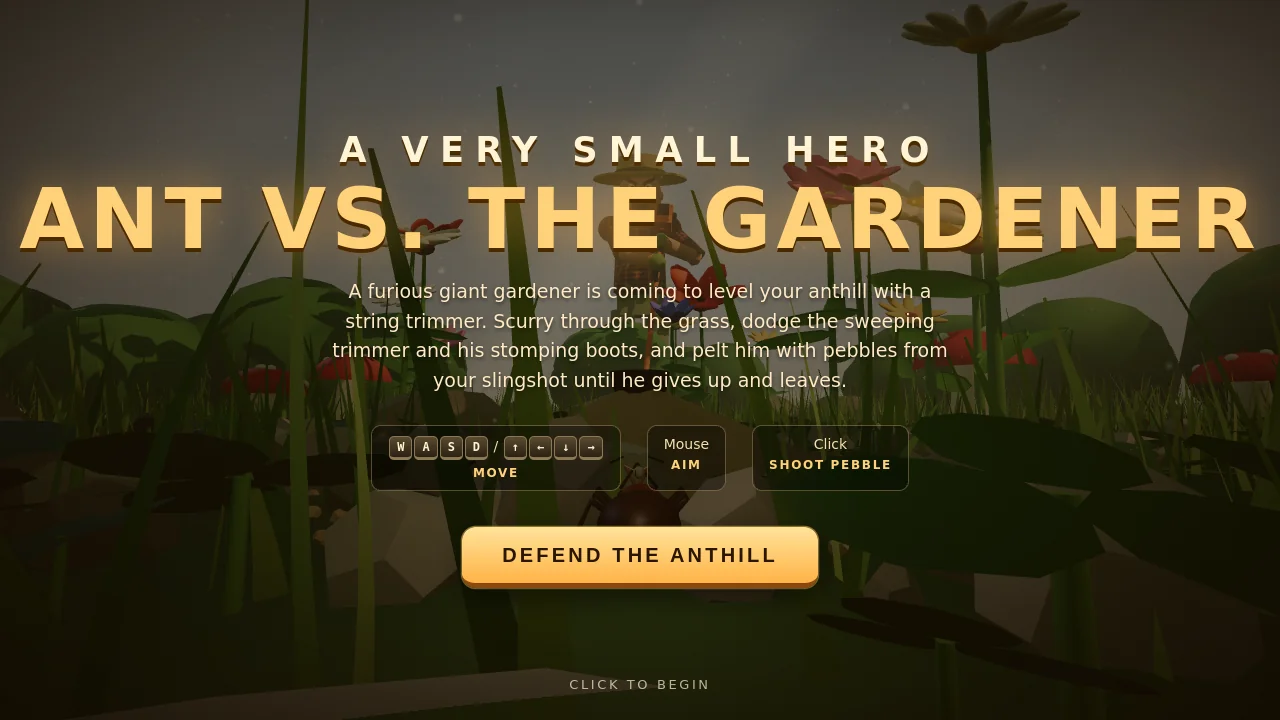 Claude Fable 5.1's output for Ant vs gardener
