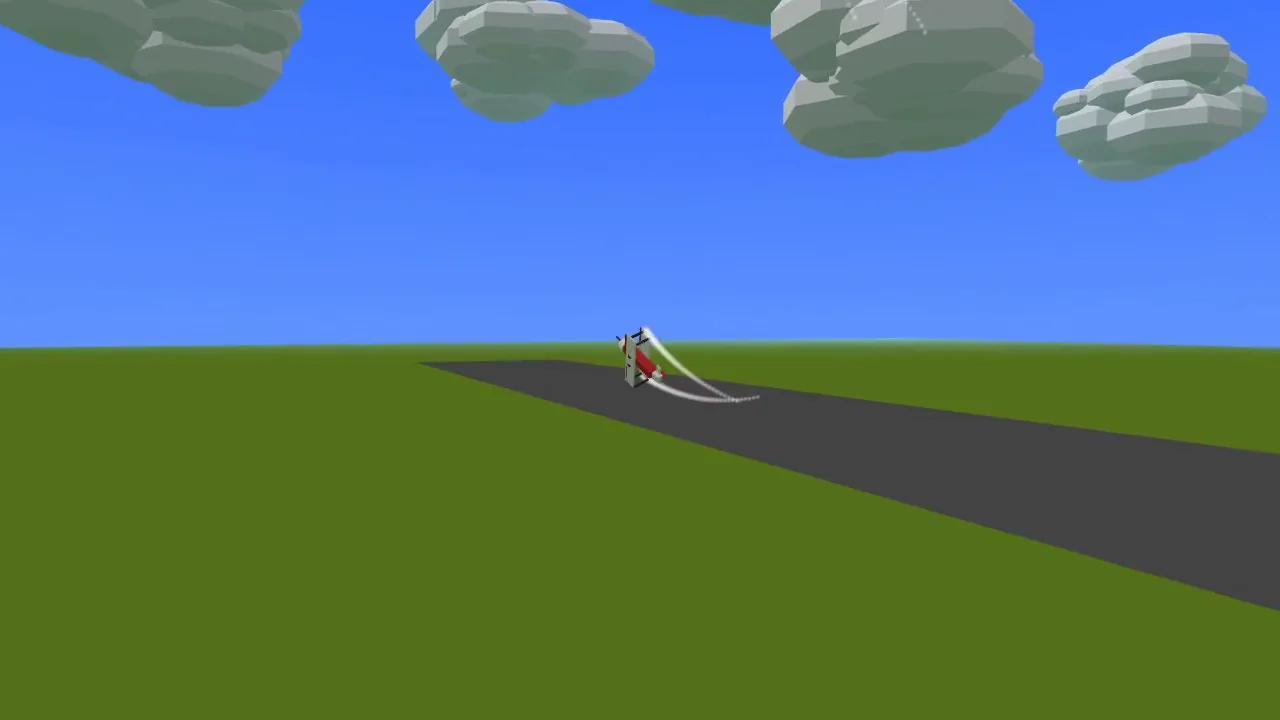 DeepSeek V4 Pro's output for Vintage biplane aerobatics over a grass airfield (Three.js)