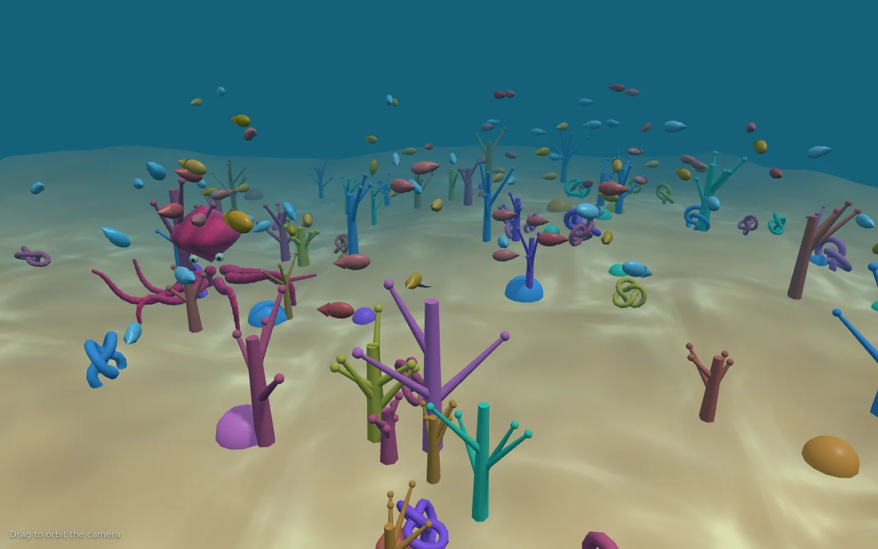 Claude Haiku 5.5's output for Octopus reef