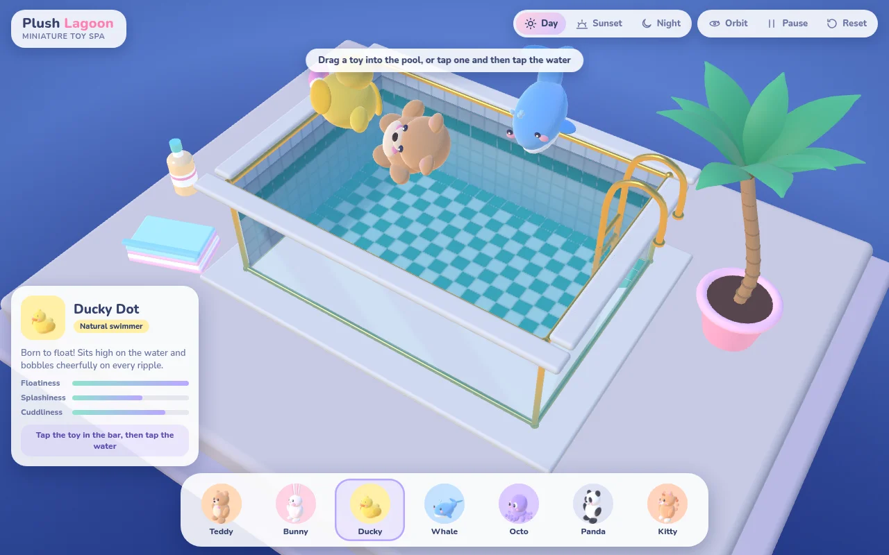Claude Sonnet 5.5's output for Toy pool water