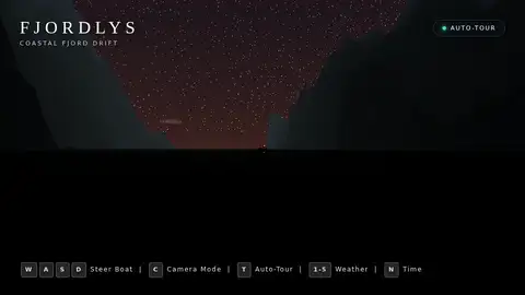 Gemini 3.6 Flash, Raw API (one-shot): Fjord scene (Three.js)