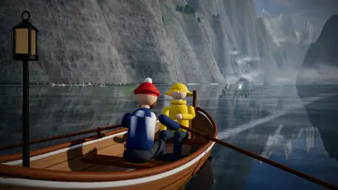 Claude Opus 5.5, Claude Code: Fjord scene (Three.js)
