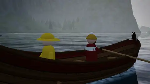 Claude Opus 5.5, Claude Code: Fjord scene (Three.js)