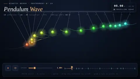 Qwen3.8 Max, Raw API (one-shot): 002 Pendulum Wave