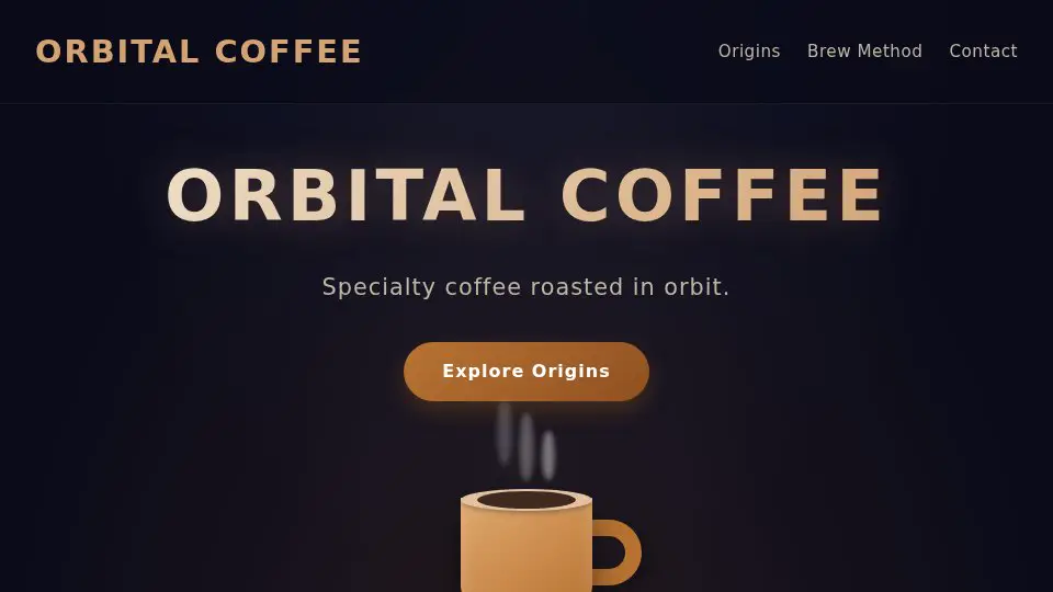 DeepSeek V4 Pro's output for 003 Orbital Coffee Landing