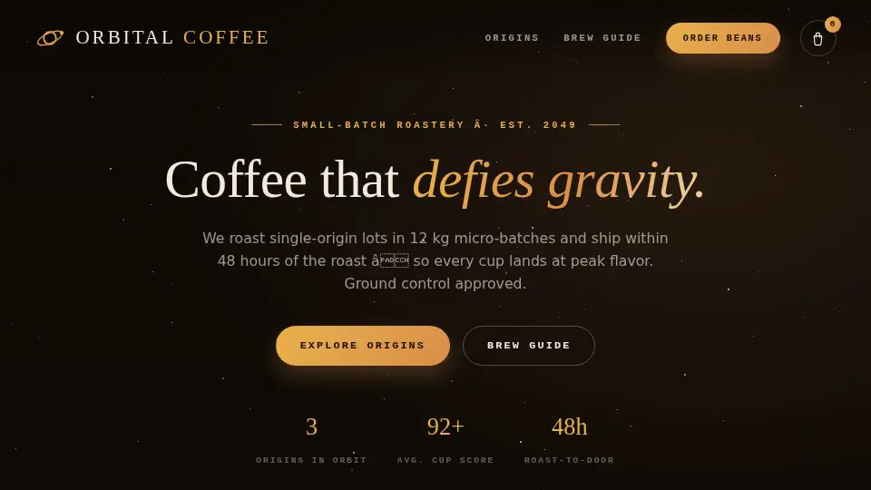 Kimi K3's output for 003 Orbital Coffee Landing