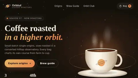 Claude Opus 5.5, Raw API (one-shot): 003 Orbital Coffee Landing