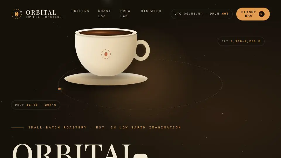 Qwen3.8 Max's output for 003 Orbital Coffee Landing