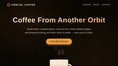 Claude Sonnet 5, Raw API (one-shot): 003 Orbital Coffee Landing