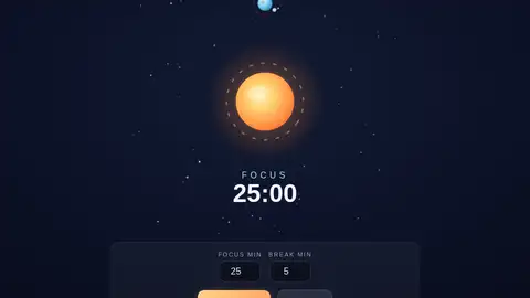 Kimi K3, Raw API (one-shot): 005 Focus Timer Orbit