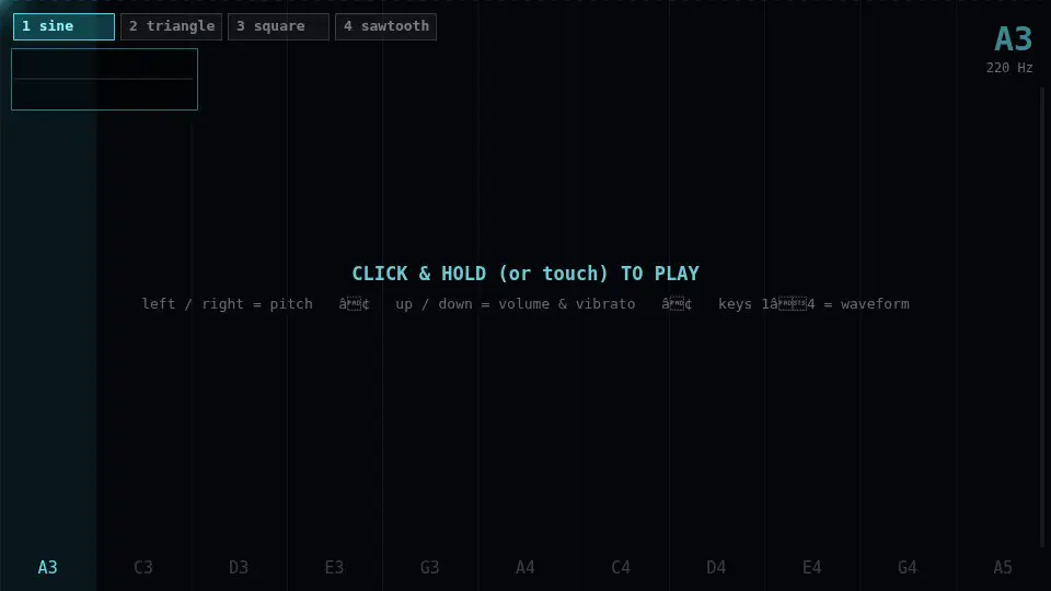 Kimi K3's output for 008 Pocket Theremin