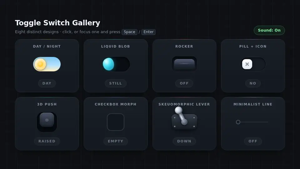DeepSeek V4.1 Flash's output for 010 Toggle Switch Gallery