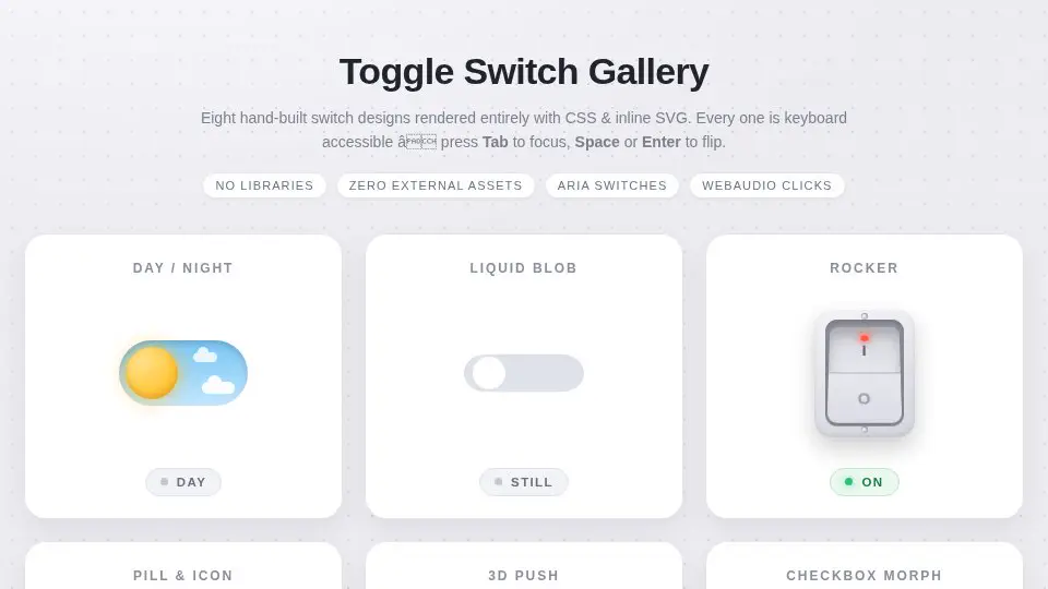 Kimi K3's output for 010 Toggle Switch Gallery