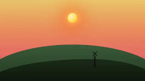 DeepSeek V4 Pro, Raw API (one-shot): 011 Pure CSS Sunset