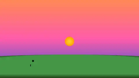 gpt-oss-120b, Raw API (one-shot): 011 Pure CSS Sunset