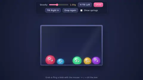 Claude Opus 5.5, Raw API (one-shot): 013 Soft Body Blobs