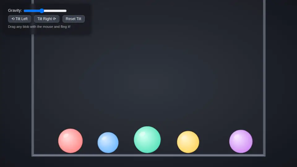 Claude Sonnet 5's output for 013 Soft Body Blobs