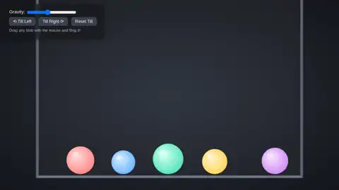 Claude Sonnet 5, Raw API (one-shot): 013 Soft Body Blobs