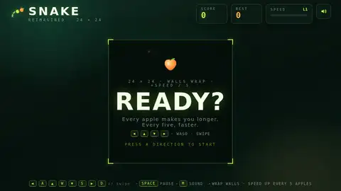 Qwen3.8 27B, Raw API (one-shot): 014 Snake Reimagined