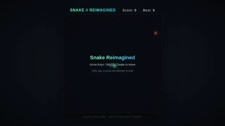Claude Sonnet 5's output for 014 Snake Reimagined