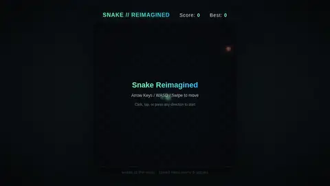 Claude Sonnet 5, Raw API (one-shot): 014 Snake Reimagined