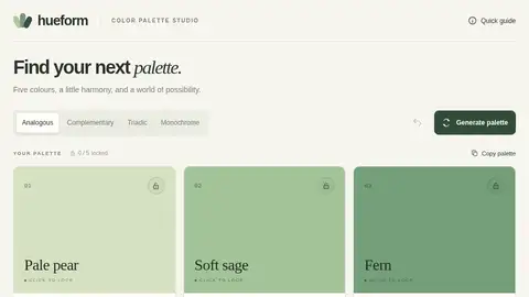 GPT-6 Astra, Raw API (one-shot): 015 Color Palette Studio