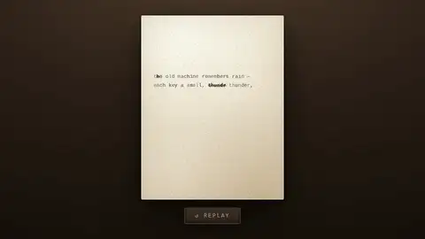 DeepSeek V4.1 Flash, Raw API (one-shot): 017 Typewriter Poem
