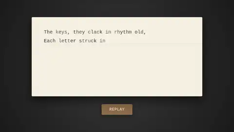 DeepSeek V4 Pro, Raw API (one-shot): 017 Typewriter Poem