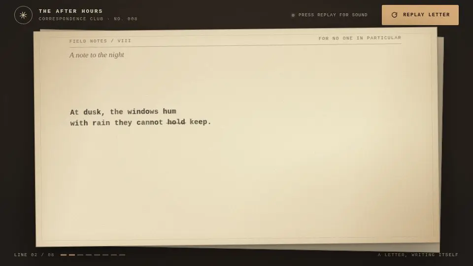 GPT-6 Sol's output for 017 Typewriter Poem