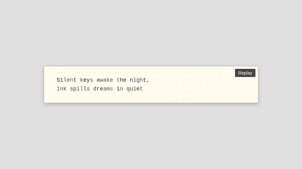 gpt-oss-120b's output for 017 Typewriter Poem