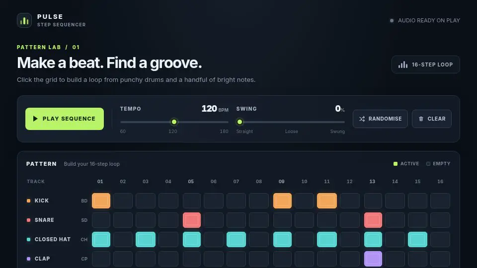 GPT-6 Luna's output for 018 Step Sequencer Grid