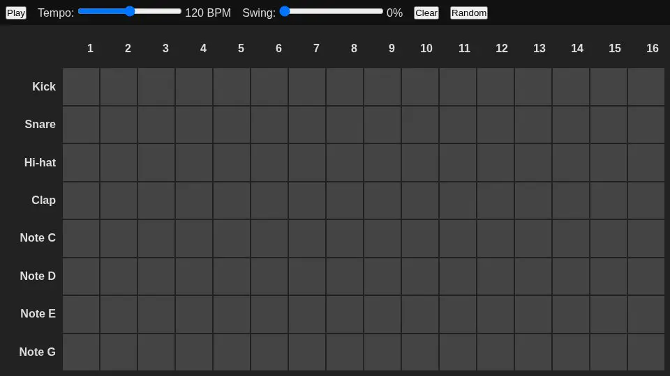 gpt-oss-120b's output for 018 Step Sequencer Grid