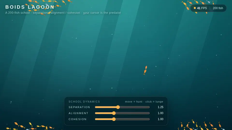 Kimi K3's output for 019 Boids Lagoon