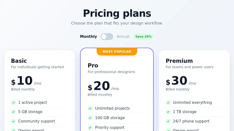 DeepSeek V4 Pro's output for 020 Pricing Table Trio