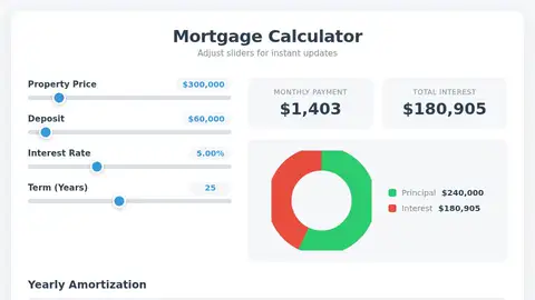DeepSeek V4 Pro, Raw API (one-shot): 023 Mortgage Calculator