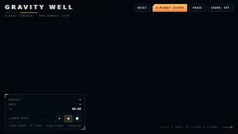 Qwen3.8 27B, Raw API (one-shot): 025 Gravity Well