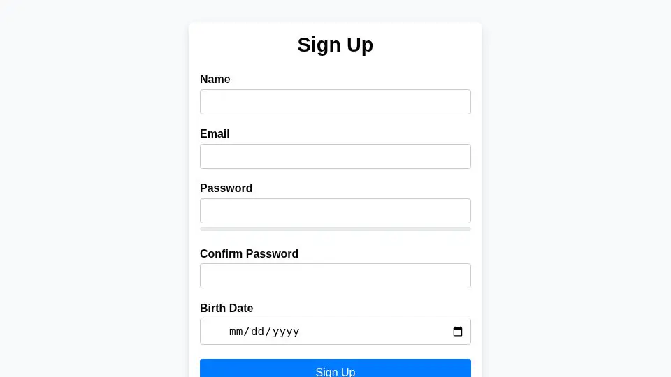 gpt-oss-120b's output for 045 Form Validation Demo