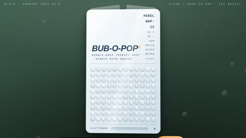 Qwen3.8 27B's output for 058 Bubble Wrap Pop